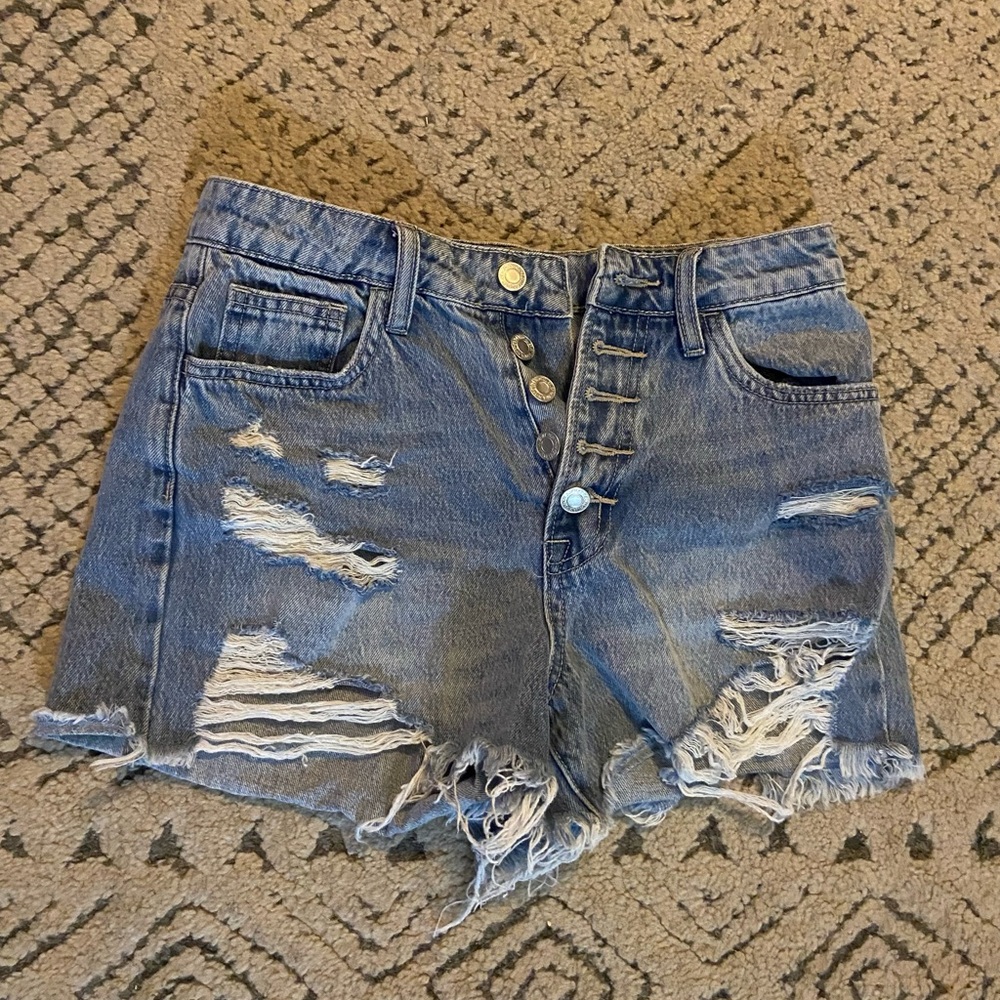 Distressed Vervet Denim Women Shorts
